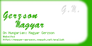 gerzson magyar business card